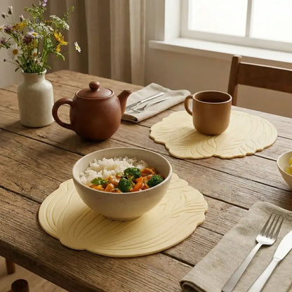 Leaf silicone coaster set - home & kitchen