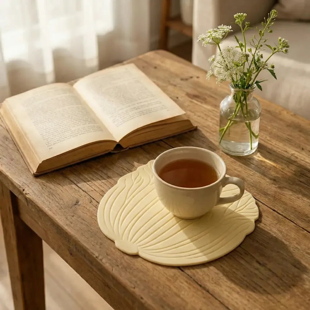 Leaf silicone coaster set - home & kitchen