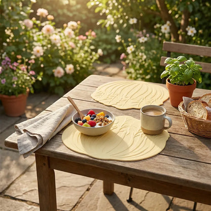 Leaf silicone coaster set - home & kitchen
