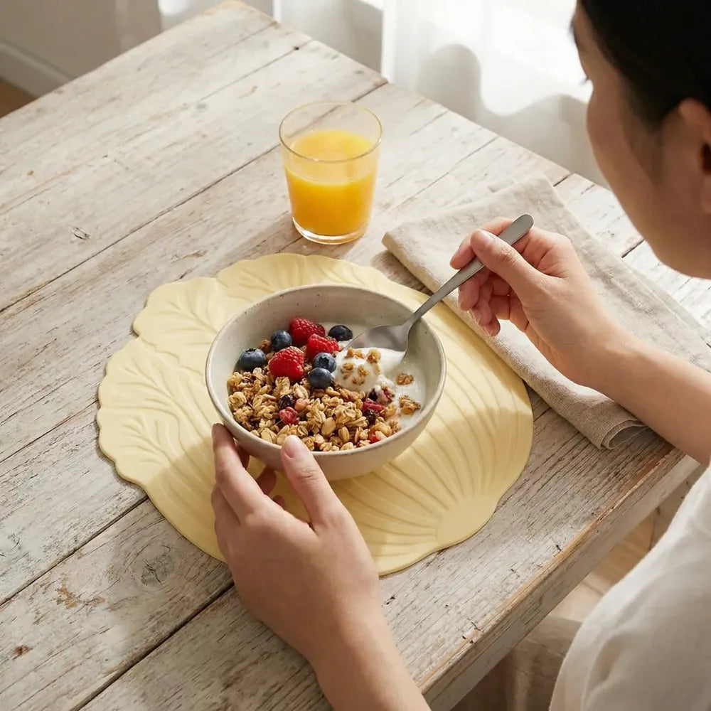 Leaf silicone coaster set - home & kitchen