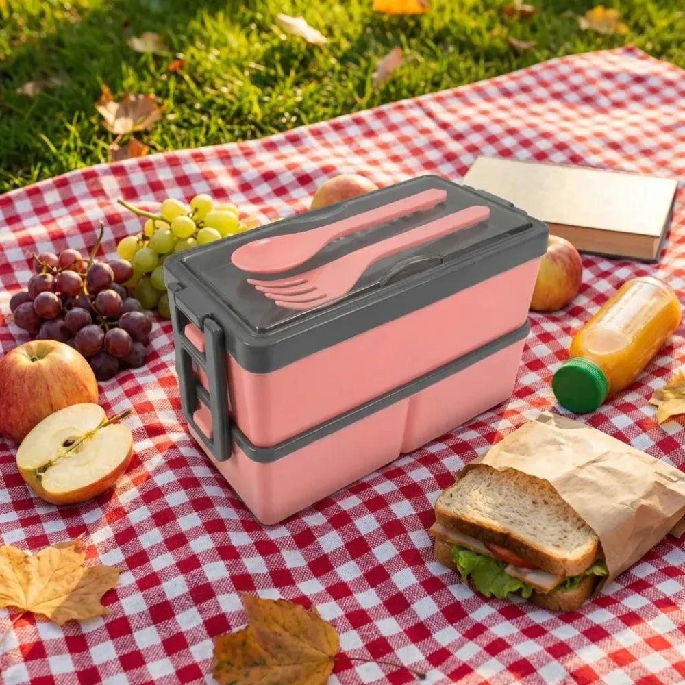 Leak-proof 3-compartment lunch box - home & kitchen