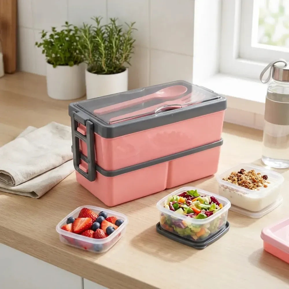 Leak-proof 3-compartment lunch box - home & kitchen