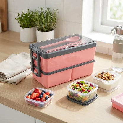Leak-proof 3-compartment lunch box - home & kitchen