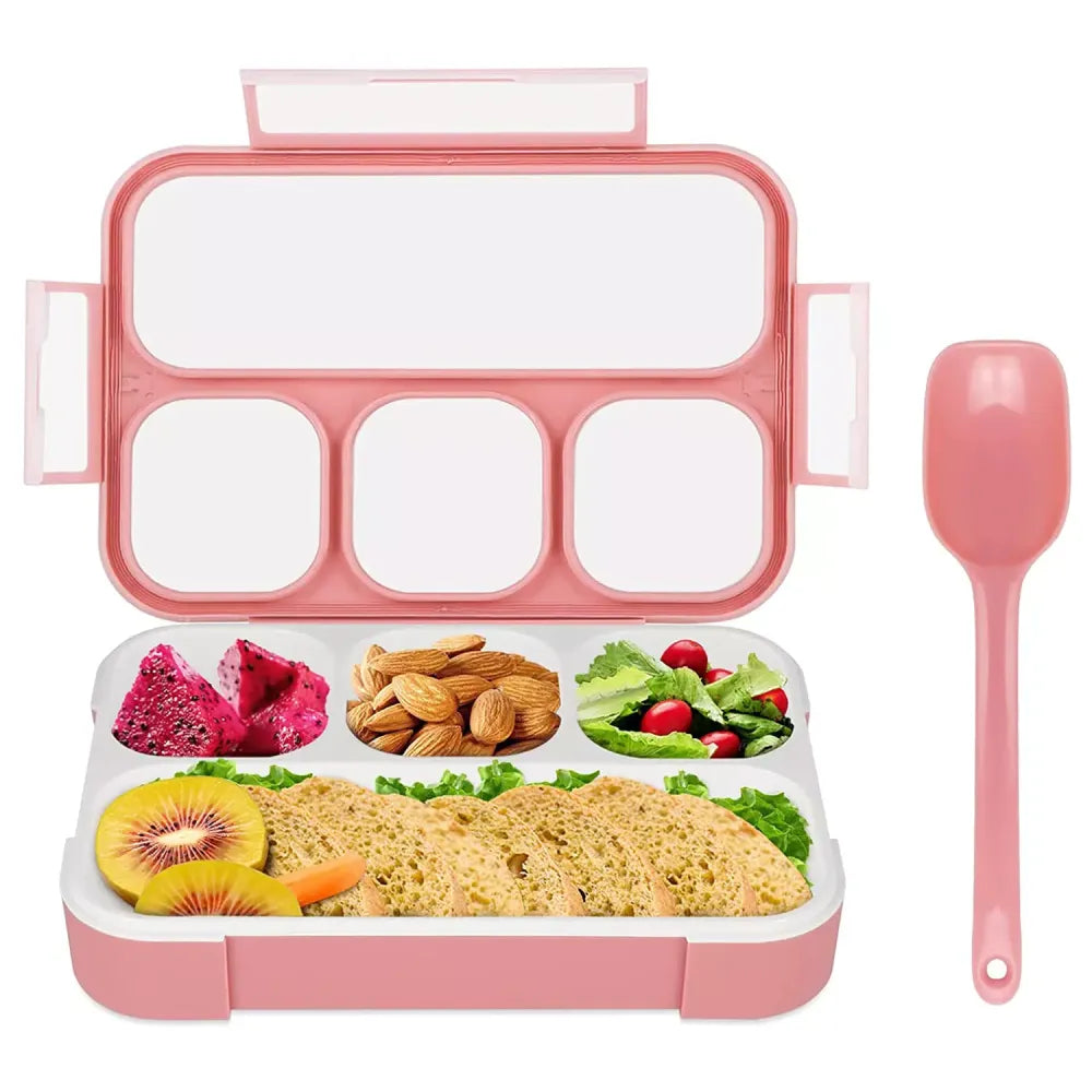 Leak-proof 4-compartment lunch box
