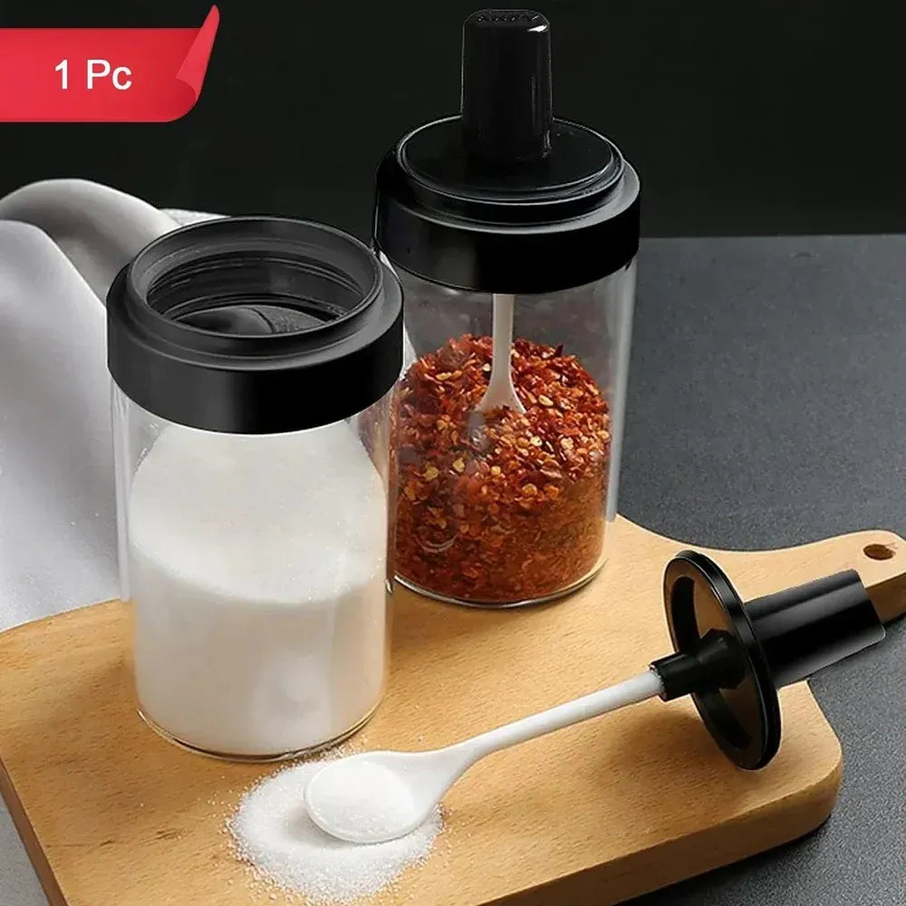 Leak-proof glass spice jar - kitchen tool