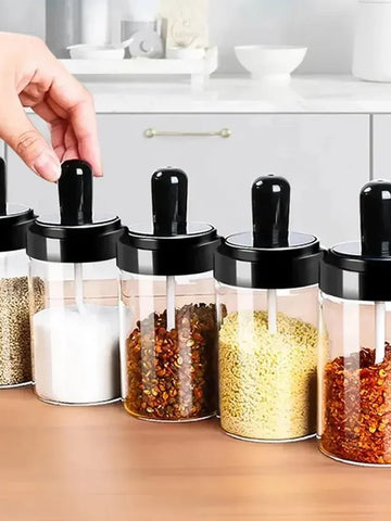Leak-Proof Glass Spice Jar