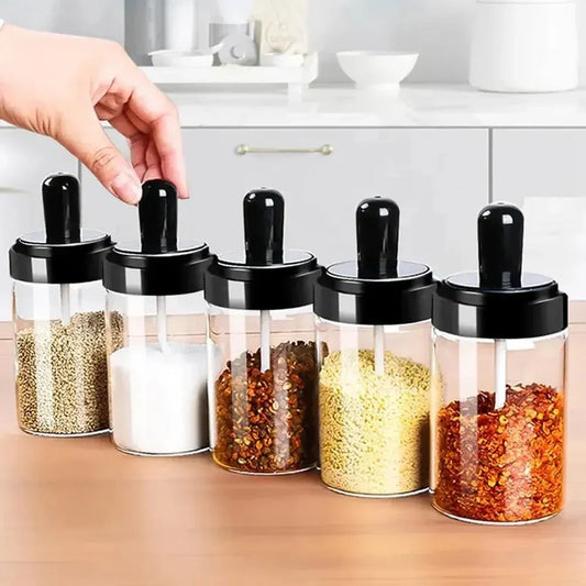 Leak-proof glass spice jar - kitchen tool