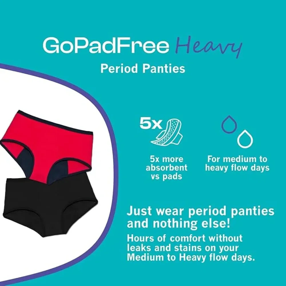 Leak-proof period panty hipster – pack of 2