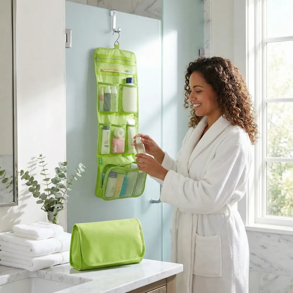 Leak-proof travel makeup organizer - home essentials