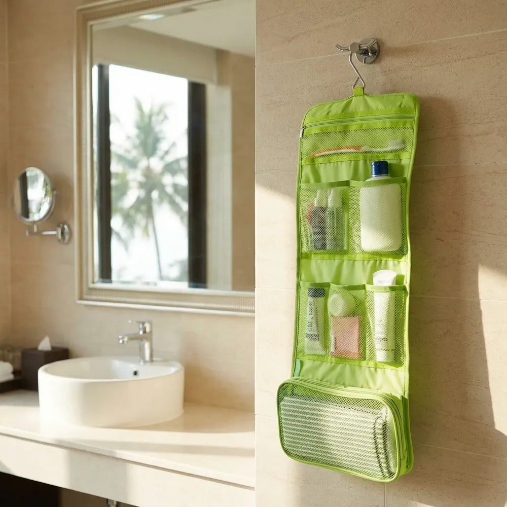 Leak-proof travel makeup organizer - home essentials