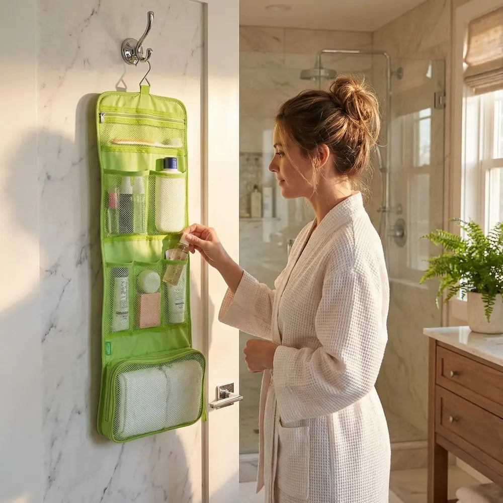 Leak-proof travel makeup organizer - home essentials