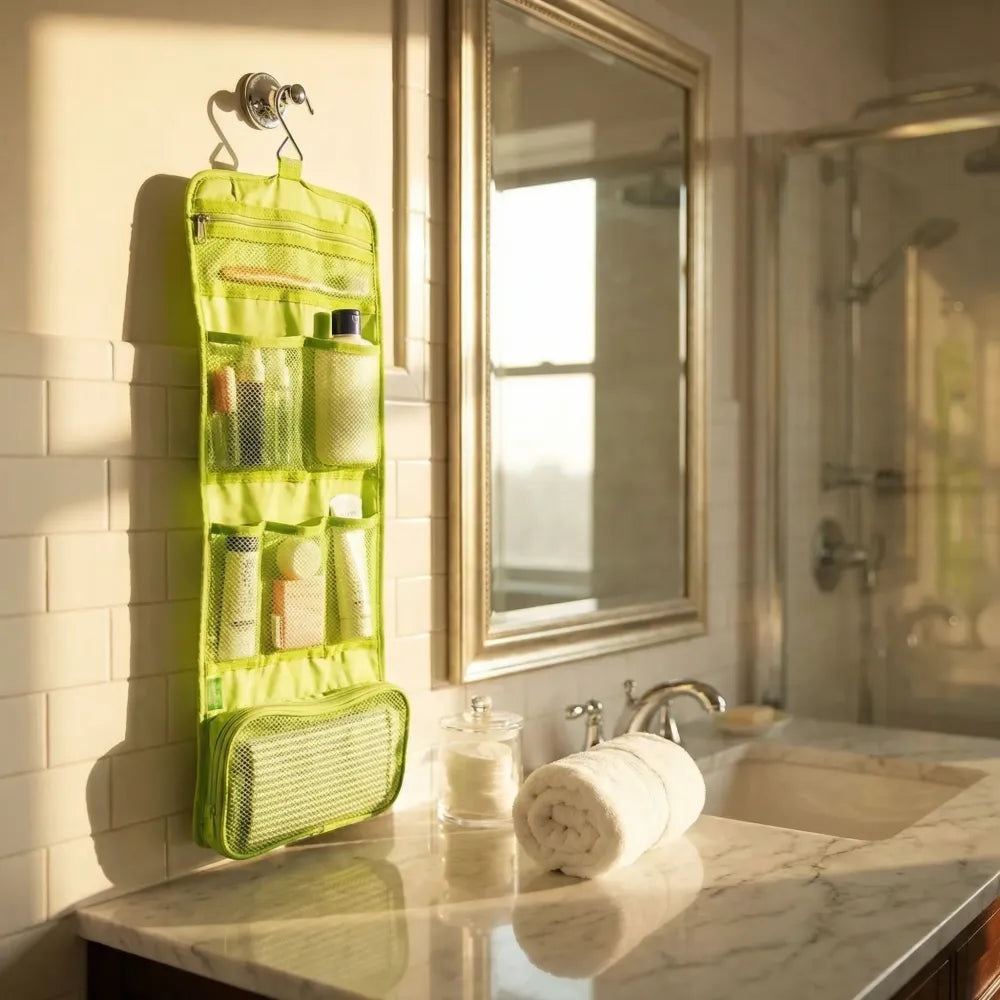 Leak-proof travel makeup organizer - home essentials