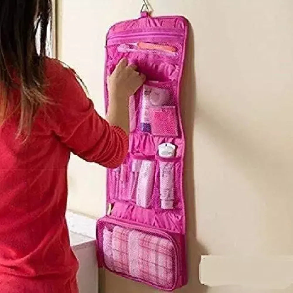 Leak-proof travel makeup organizer