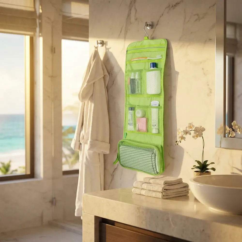 Leak-proof travel makeup organizer - home essentials