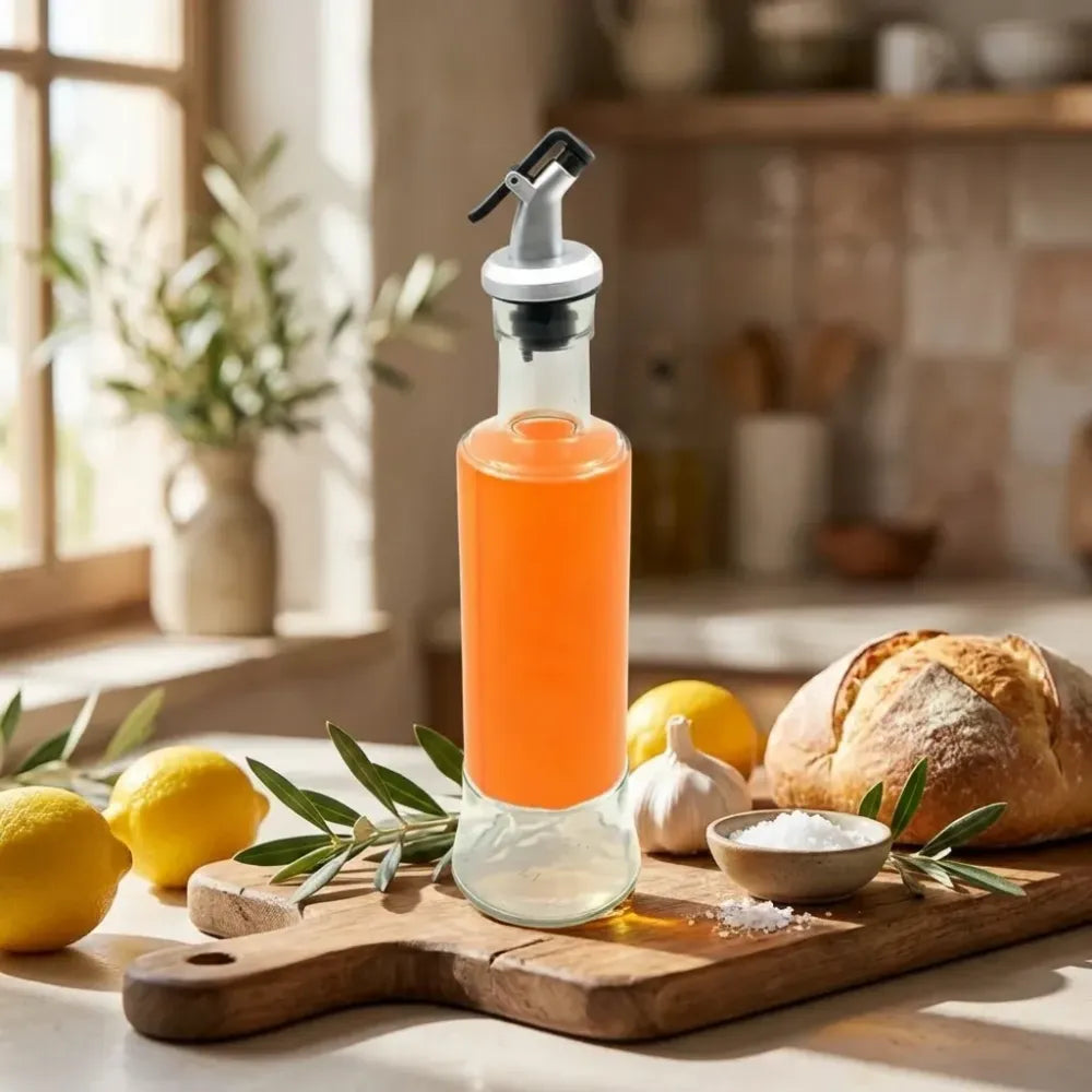 Leakproof glass oil dispenser - home & kitchen