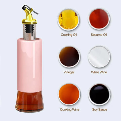 Leakproof glass oil dispenser - home & kitchen