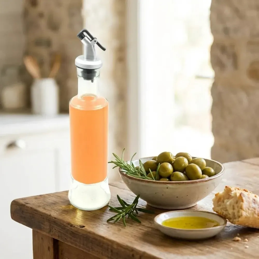 Leakproof glass oil dispenser - home & kitchen