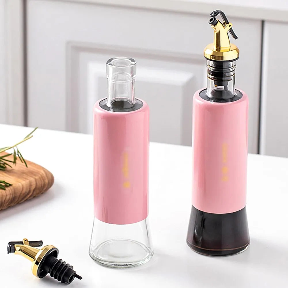Leakproof glass oil dispenser - home & kitchen