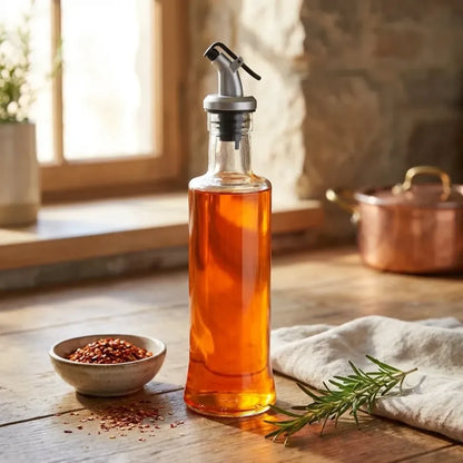 Leakproof glass oil dispenser - home & kitchen
