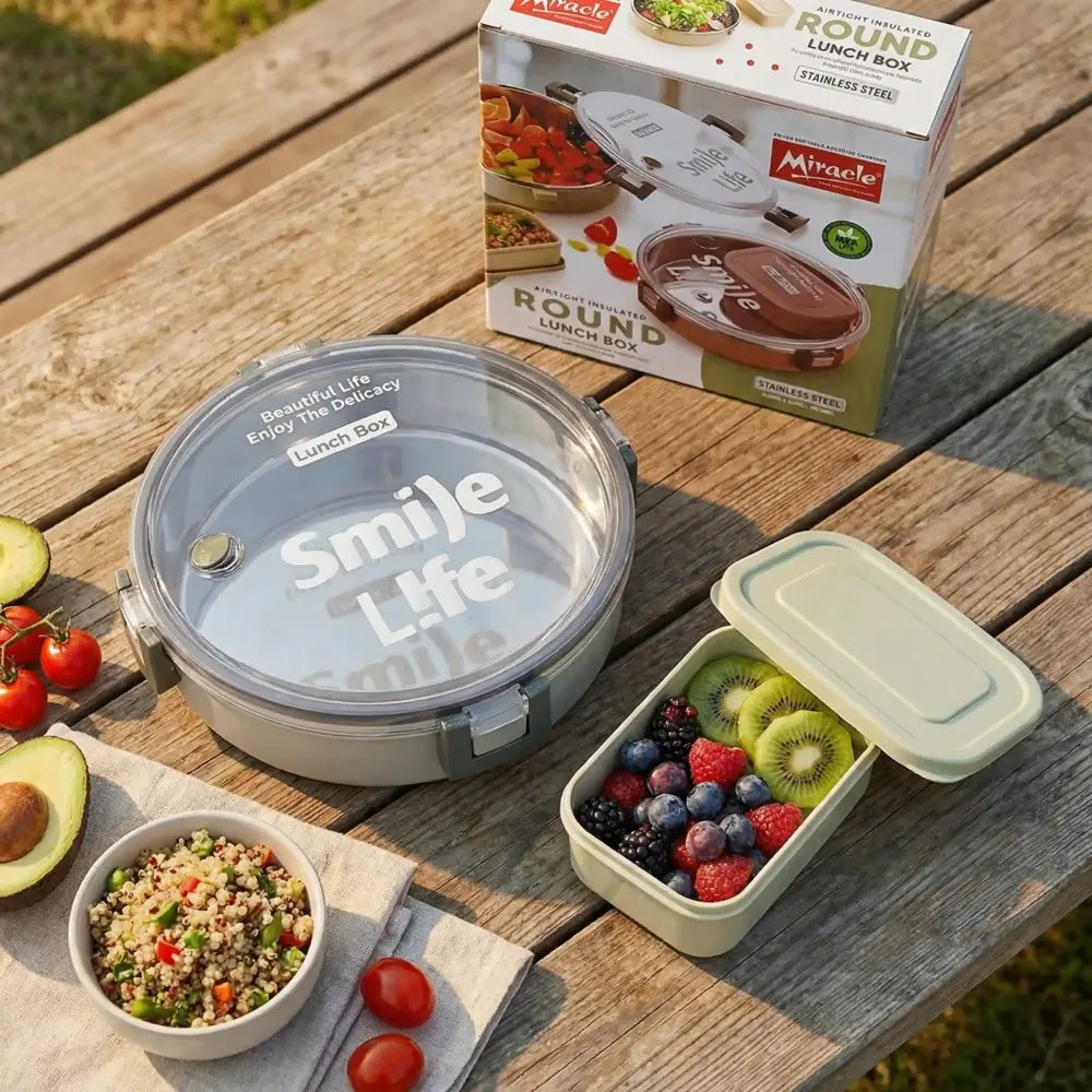 Leakproof stainless steel lunch box - home & kitchen