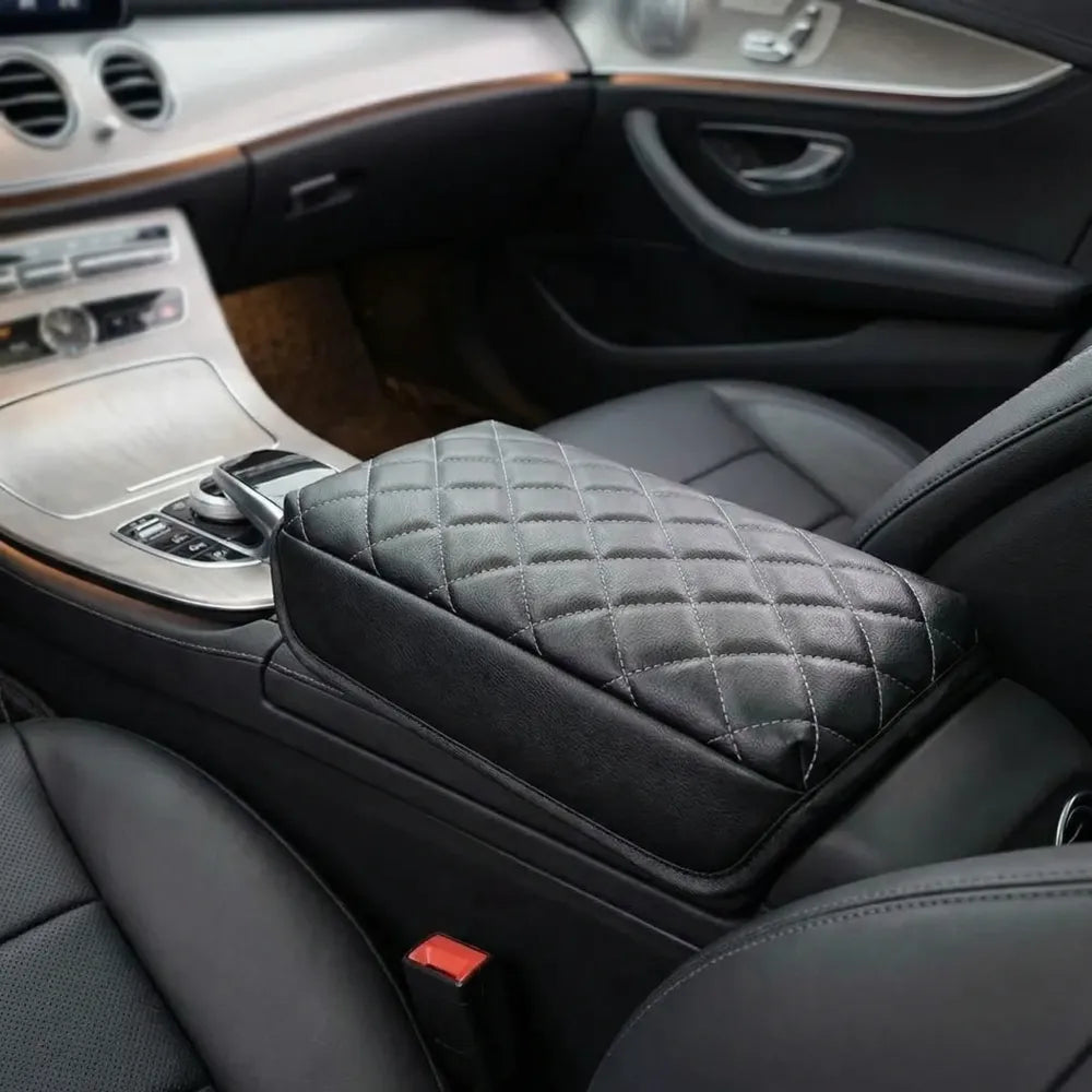 Leather armrest cover set