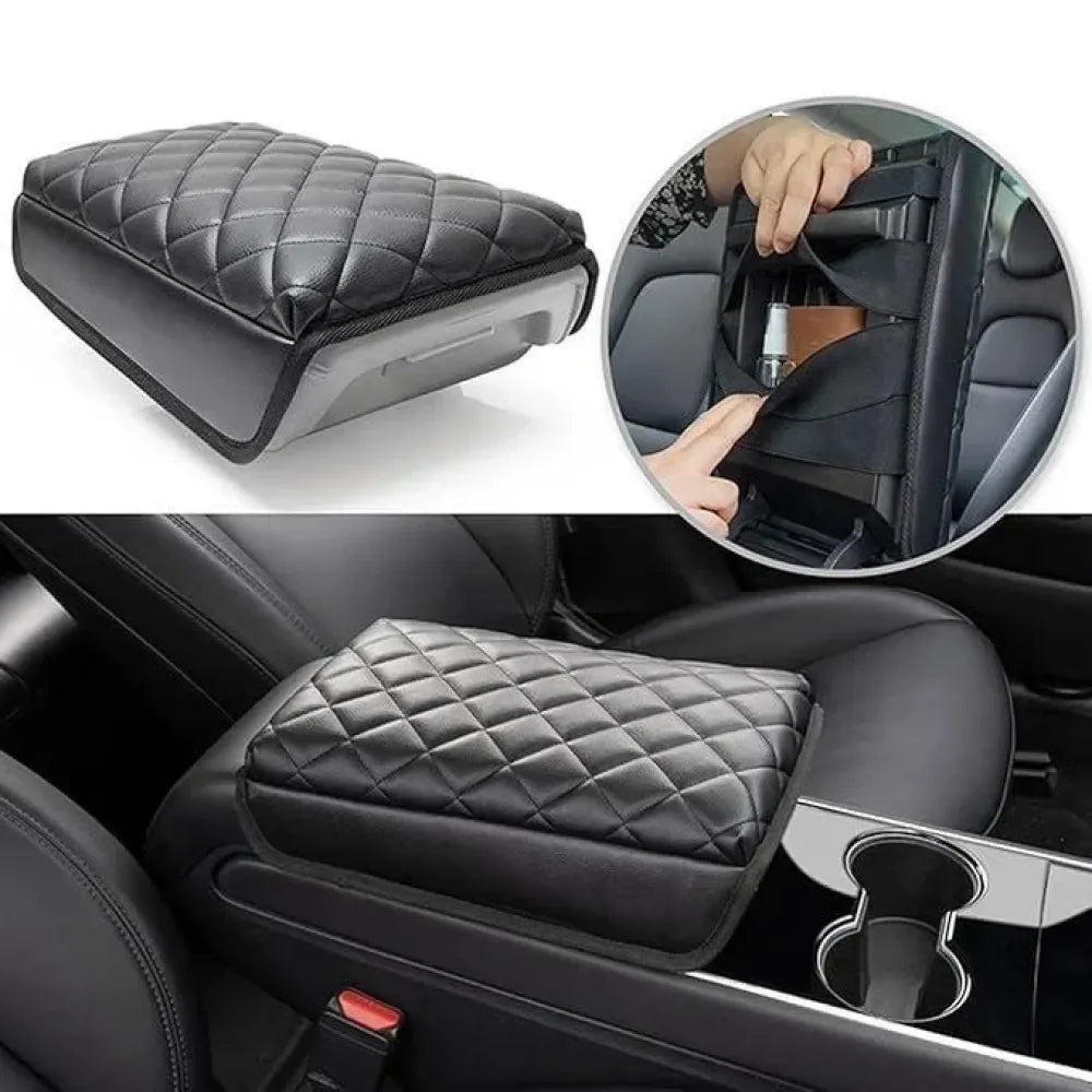 Leather armrest cover set