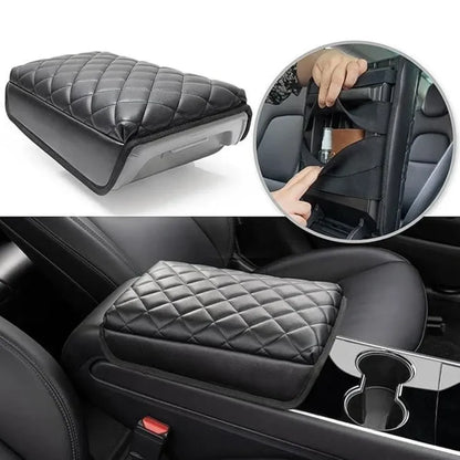 Leather armrest cover set