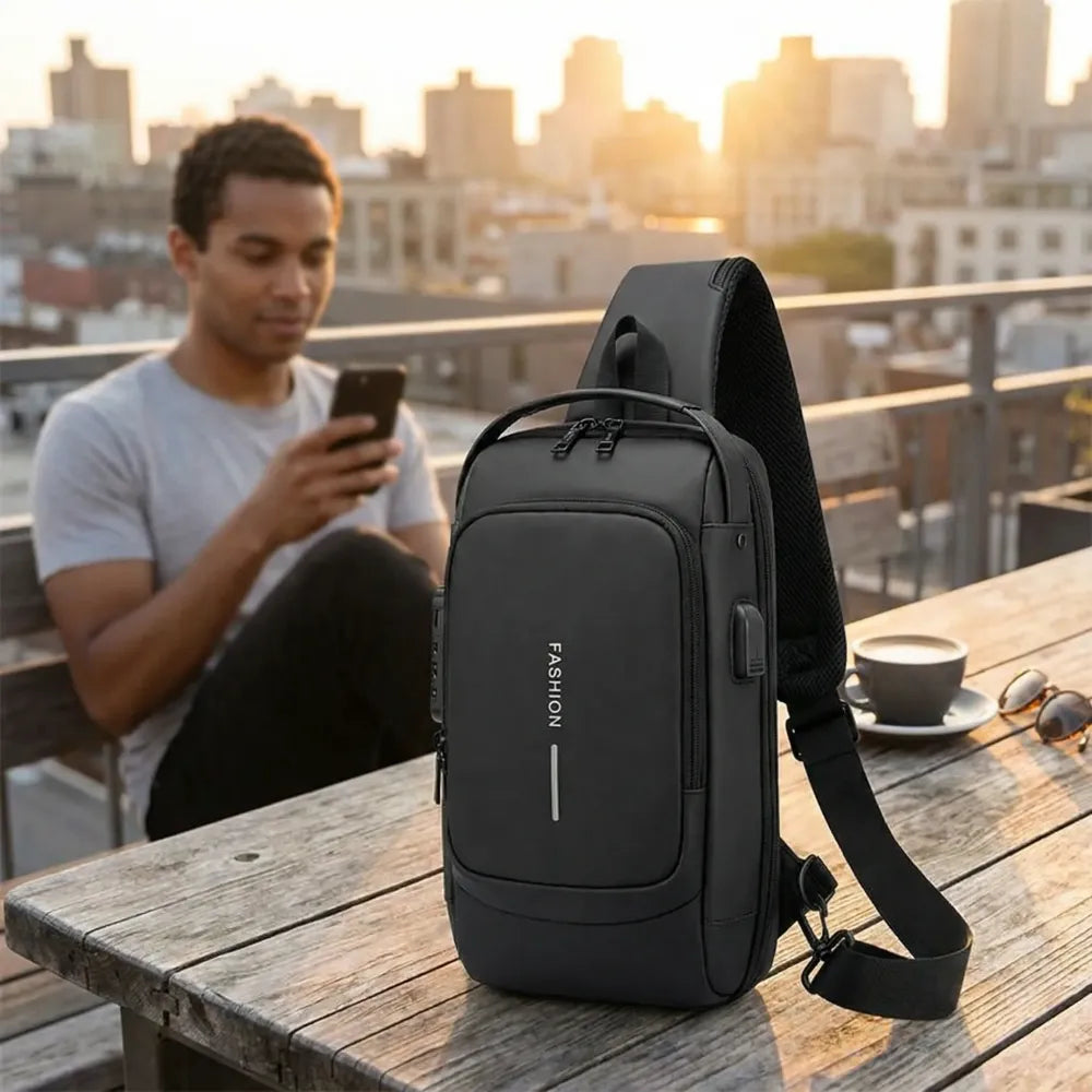 Leather sling bag