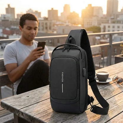 Leather sling bag