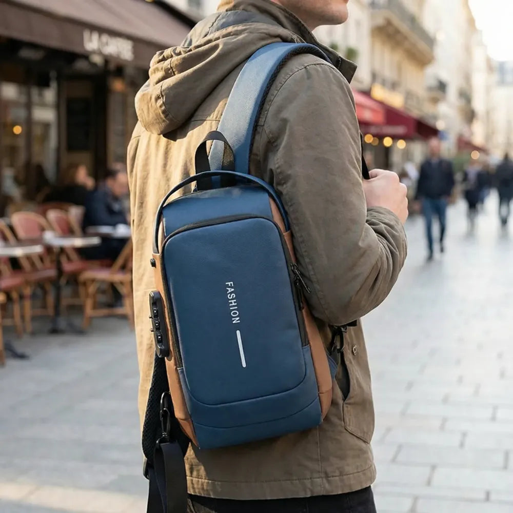 Leather sling bag
