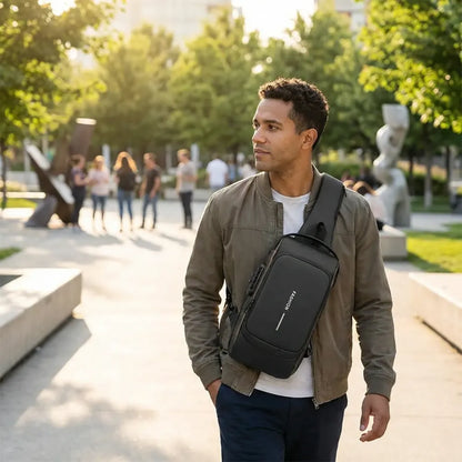 Leather sling bag
