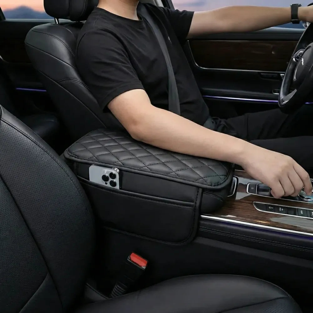 Leather waterproof armrest seat box cover pad protector