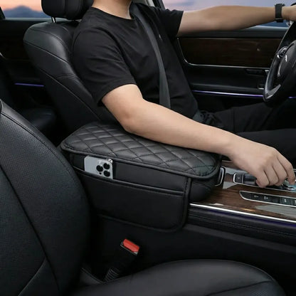 Leather waterproof armrest seat box cover pad protector