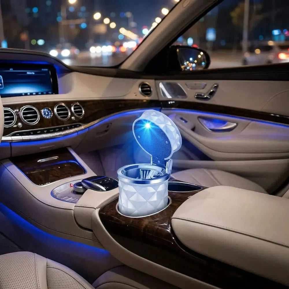 Led car cup holder ashtray - home improvement
