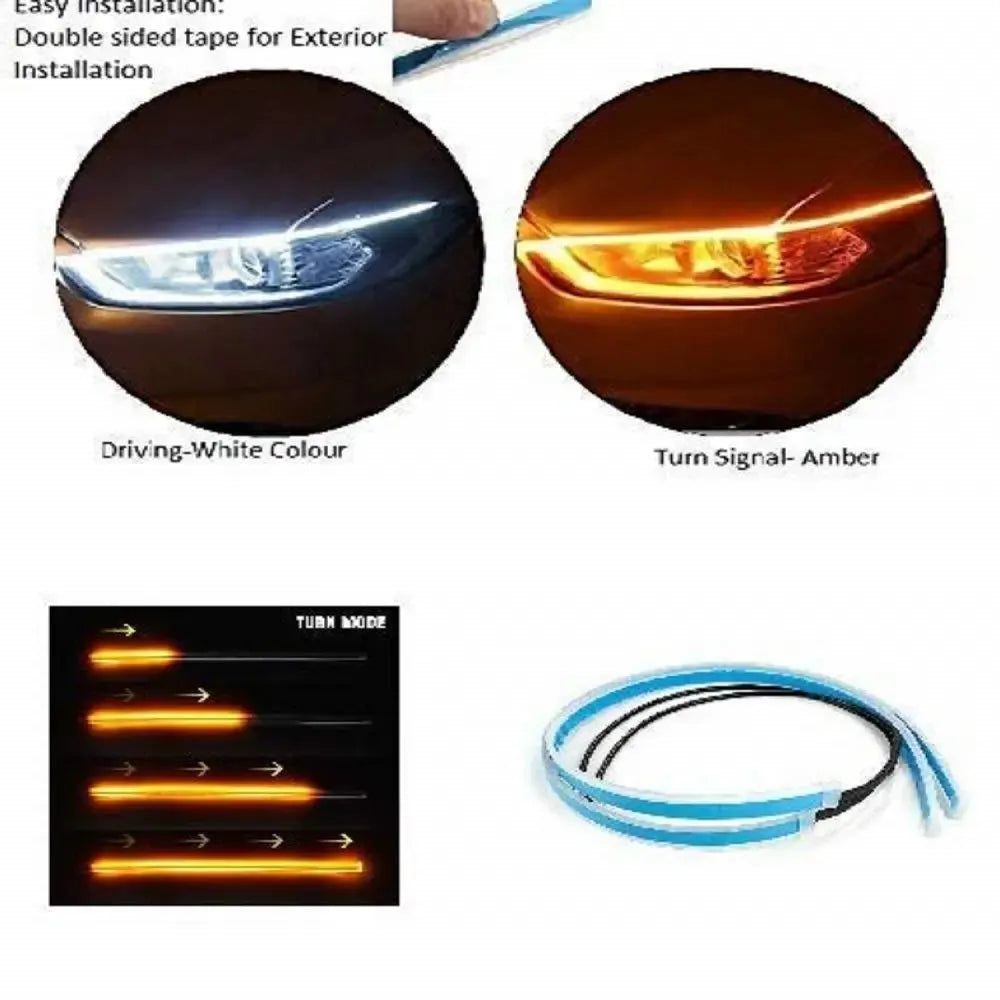 Led drl turn signals - car and bike accessories