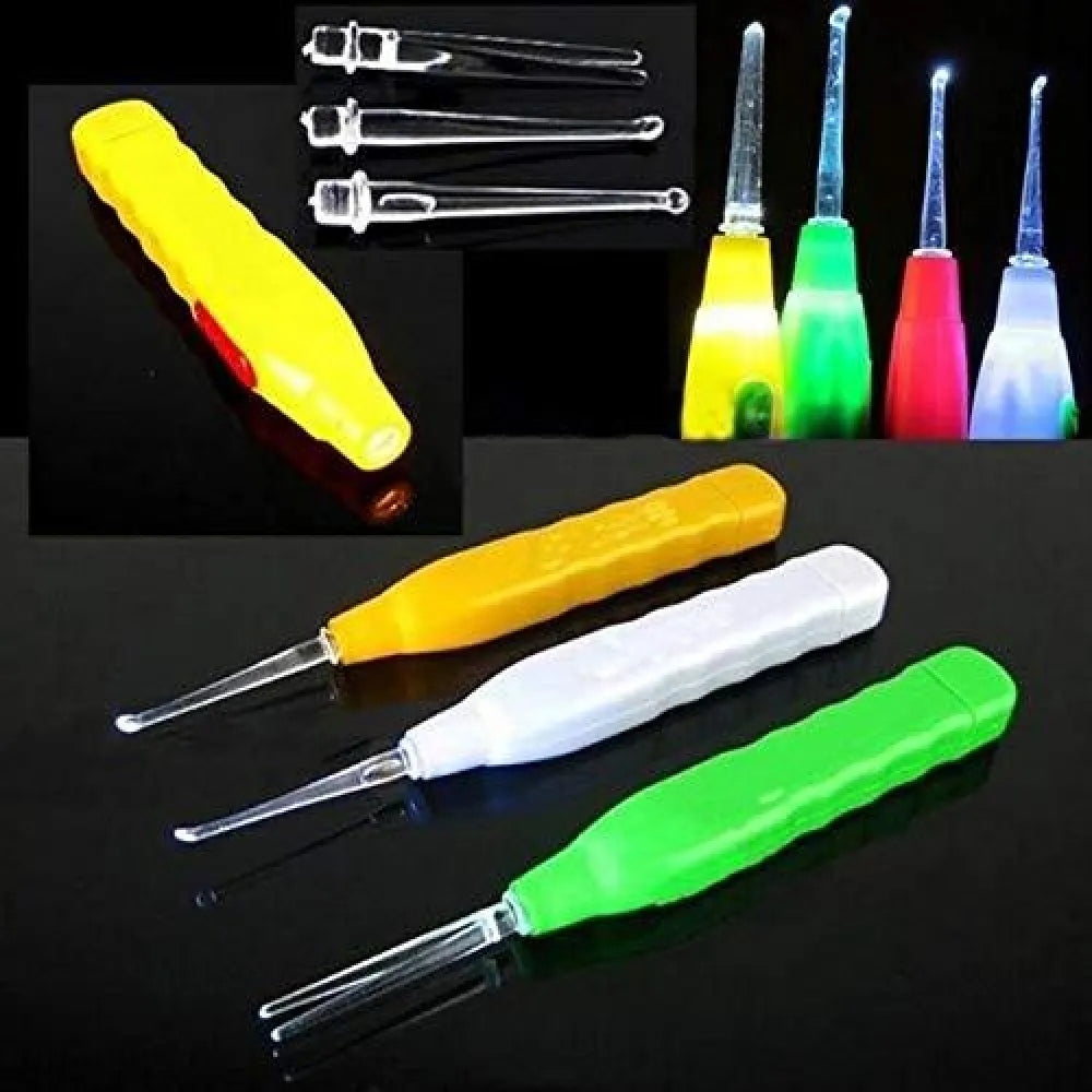 Led flashlight earpick with tweezer - kids