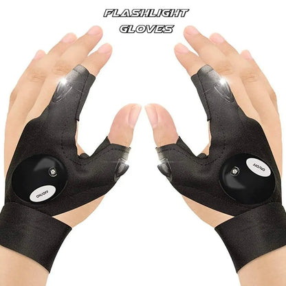 Led flashlight work gloves - home improvement