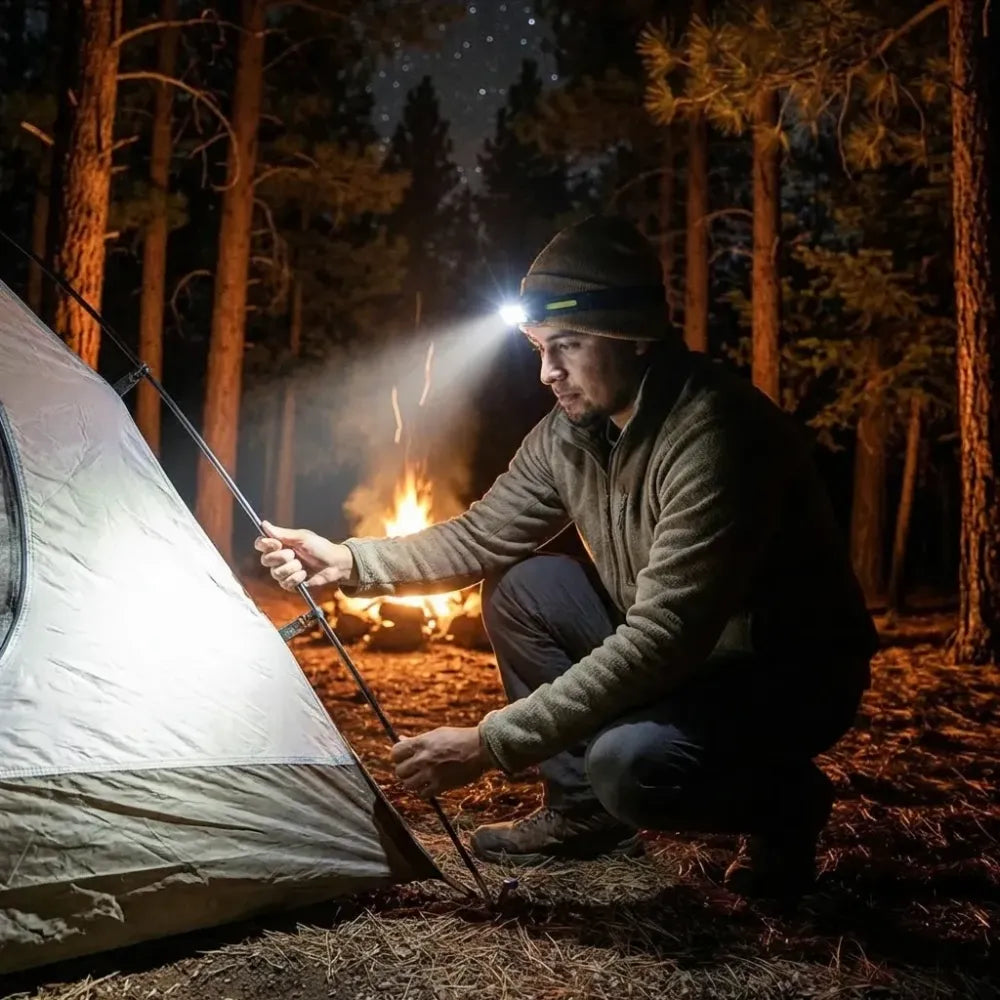 Led headlamp for camping