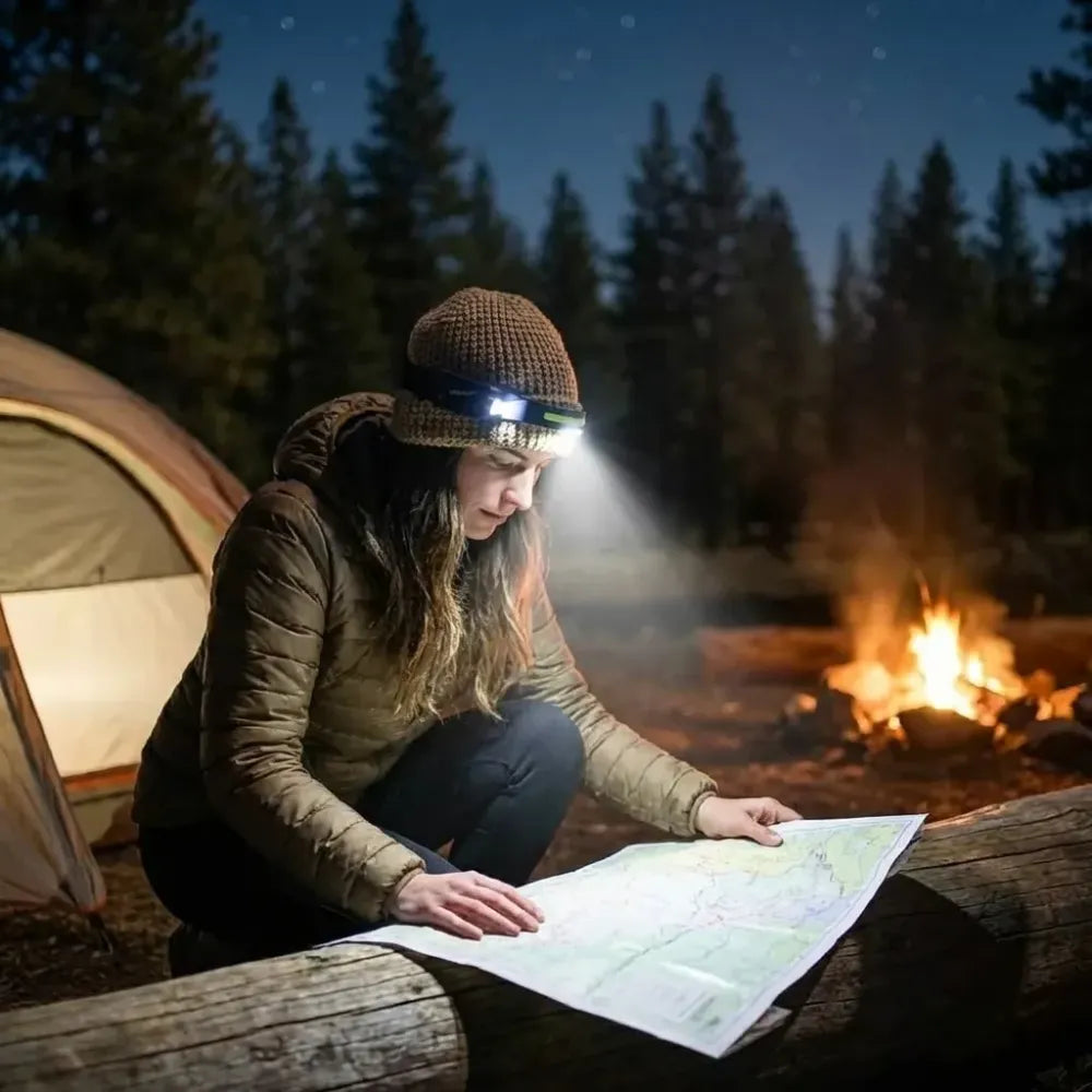 Led headlamp for camping