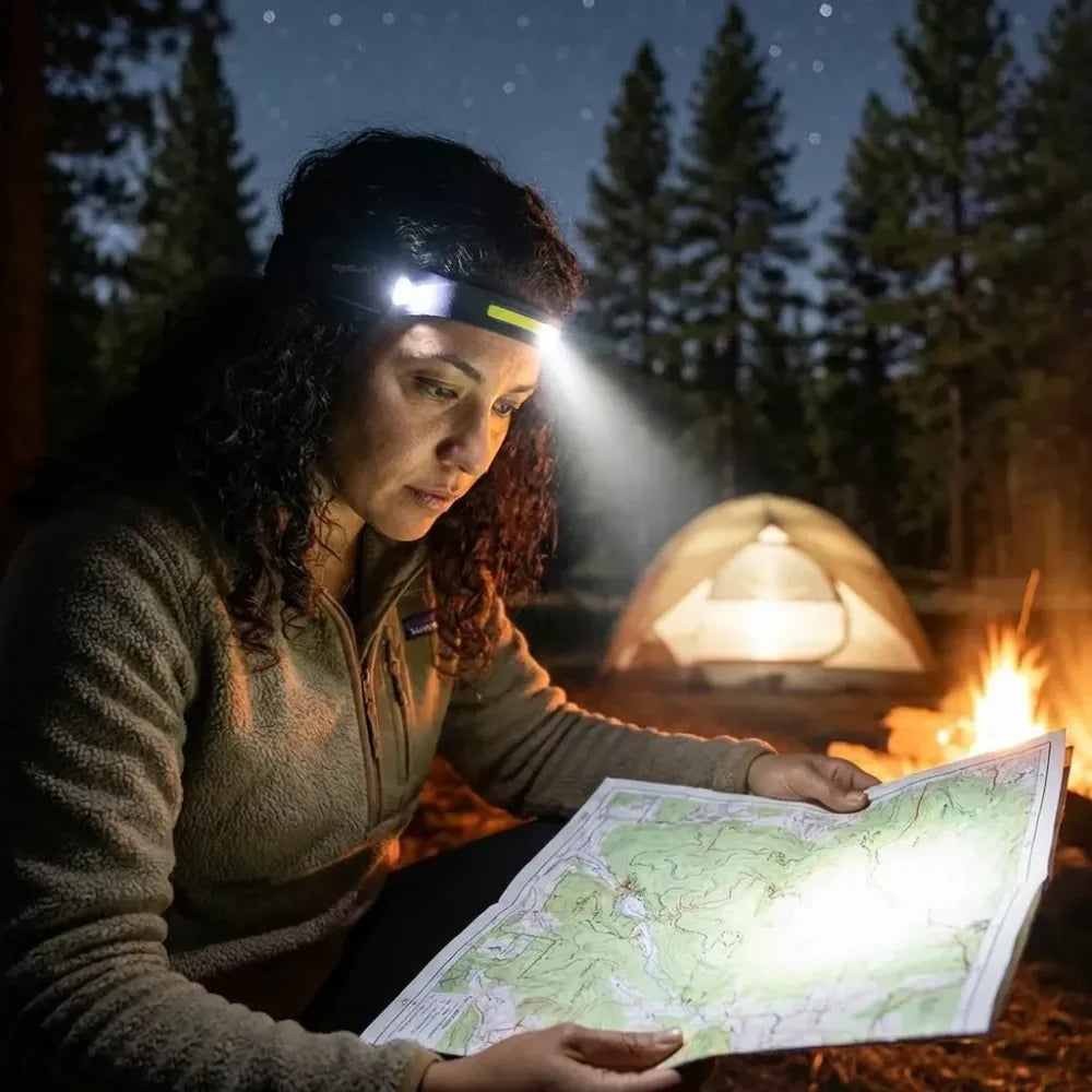 Led headlamp for camping