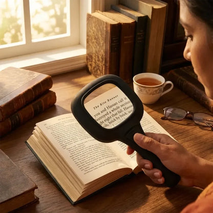 Led illuminated magnifying glass - home improvement