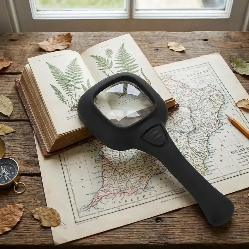 Led illuminated magnifying glass - home improvement
