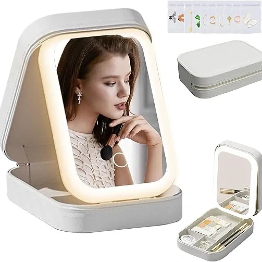 Led mirror jewelry box