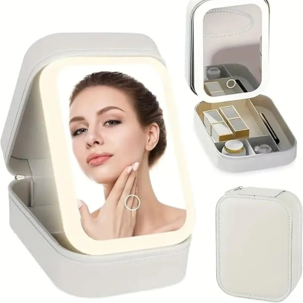 Led mirror jewelry box