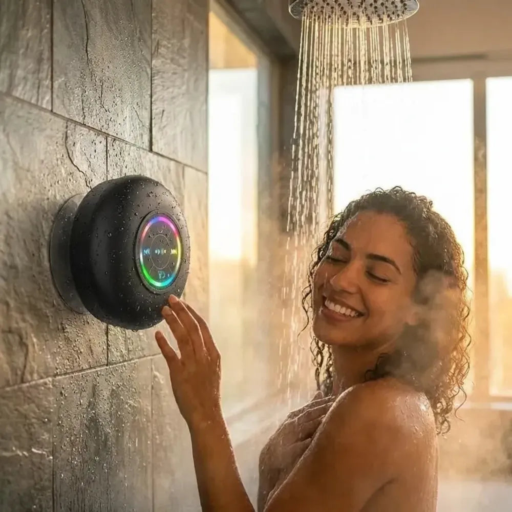 Led shower bluetooth speaker