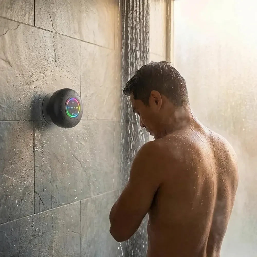 Led shower bluetooth speaker