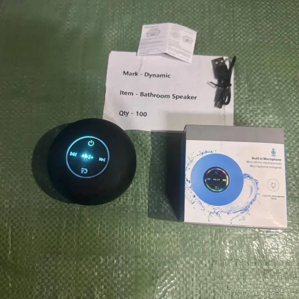 Led shower bluetooth speaker
