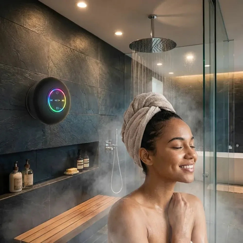 Led shower bluetooth speaker