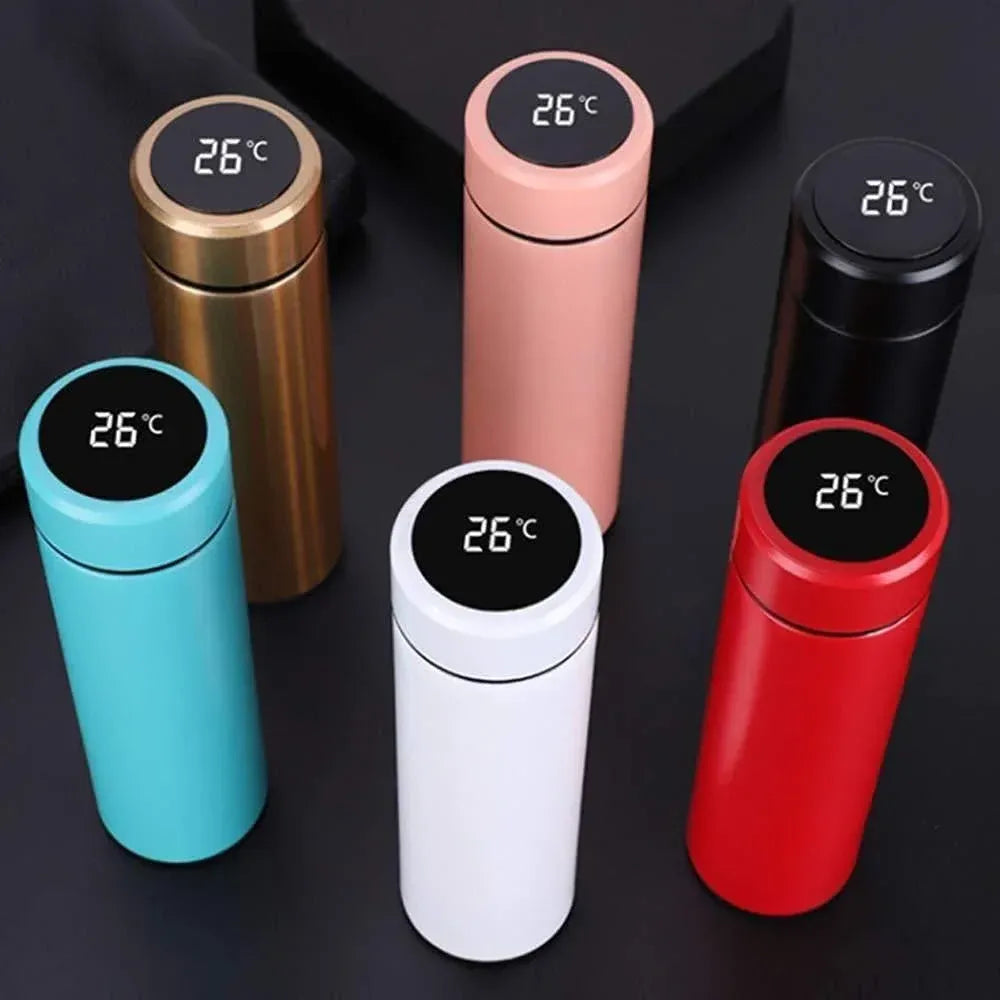 Led temperature display flask