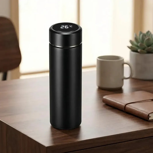 Led temperature display flask